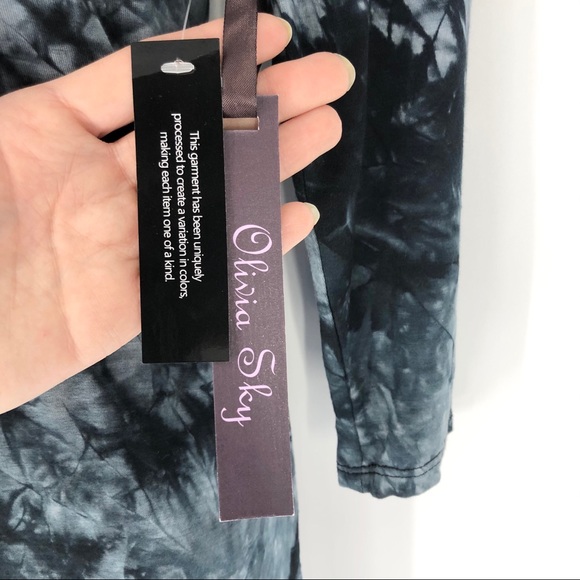 Olivia Sky Mock Neck Tie Dye Tunic Dress Top Small - Picture 5 of 9